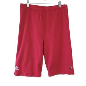 Adidas Bicycle Shorts Xlarge Women Red Workout Shorts Louisville Cardinals UL
